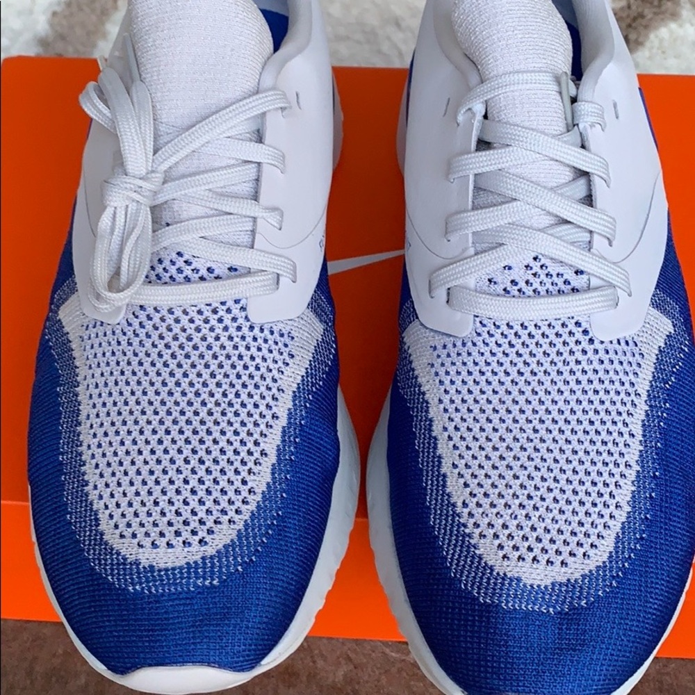 •NIKE ODYSSEY REACT 2 FLYKNIT VAST GREY/GAME ROYAL - Picture 9 of 16